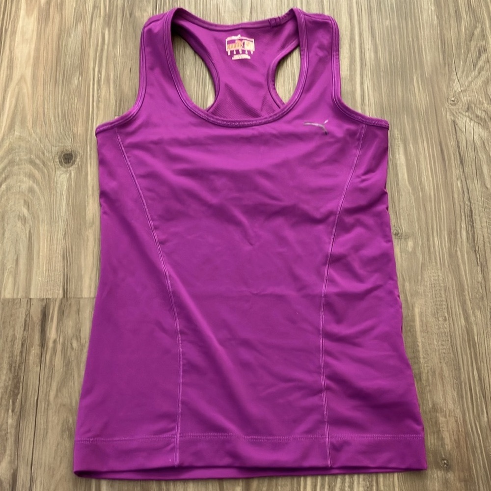 PUMA purple exercise tank top dry fit